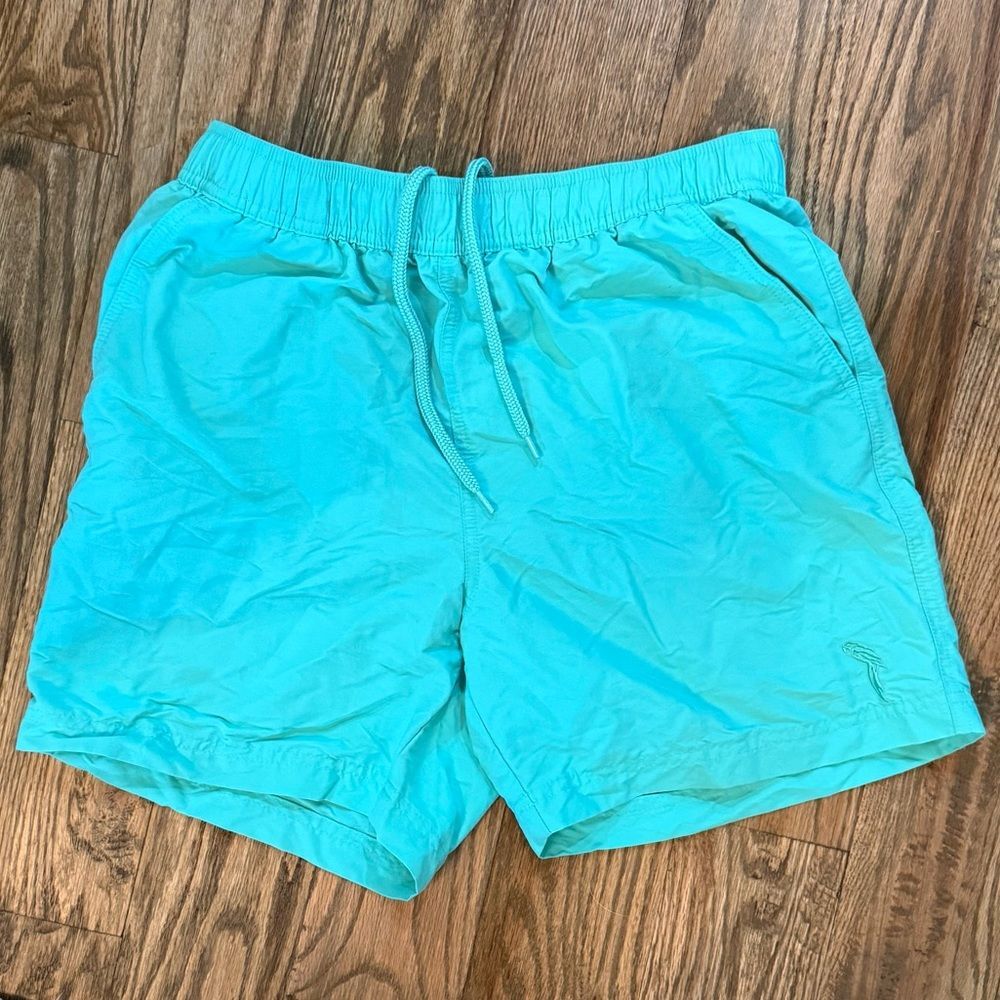 M33- Blue/green Caribbean men’s swim trunks size small